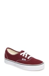 Vans 'authentic' Sneaker In Burgundy/ True White