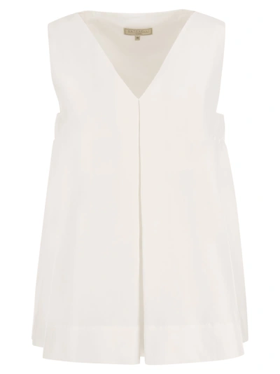 Antonelli Firenze Brambles Wide Sleeveless Top In White