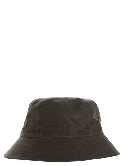 Barbour Sporthut Wax Hat In Olive Green