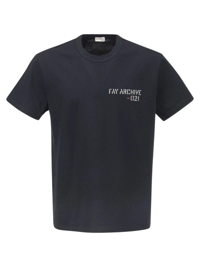 Fay Archive T Shirt In Black
