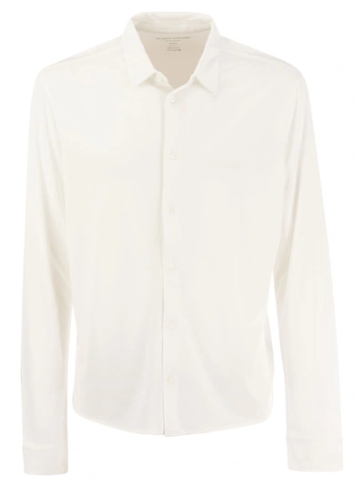 Majestic Long Sleeved Shirt In Lyocell And Cotton