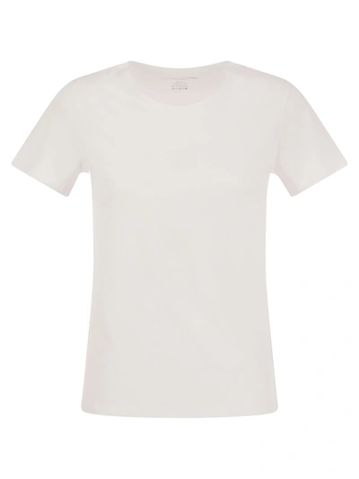Majestic Polly T Shirt In Cotone Silk Touch In White