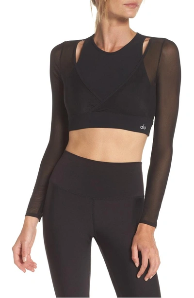 ALO YOGA PIVOT LAYERED LOOK CROP TOP W3358R