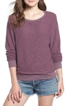 Wildfox Baggy Beach Jumper Pullover In Crushed Berry