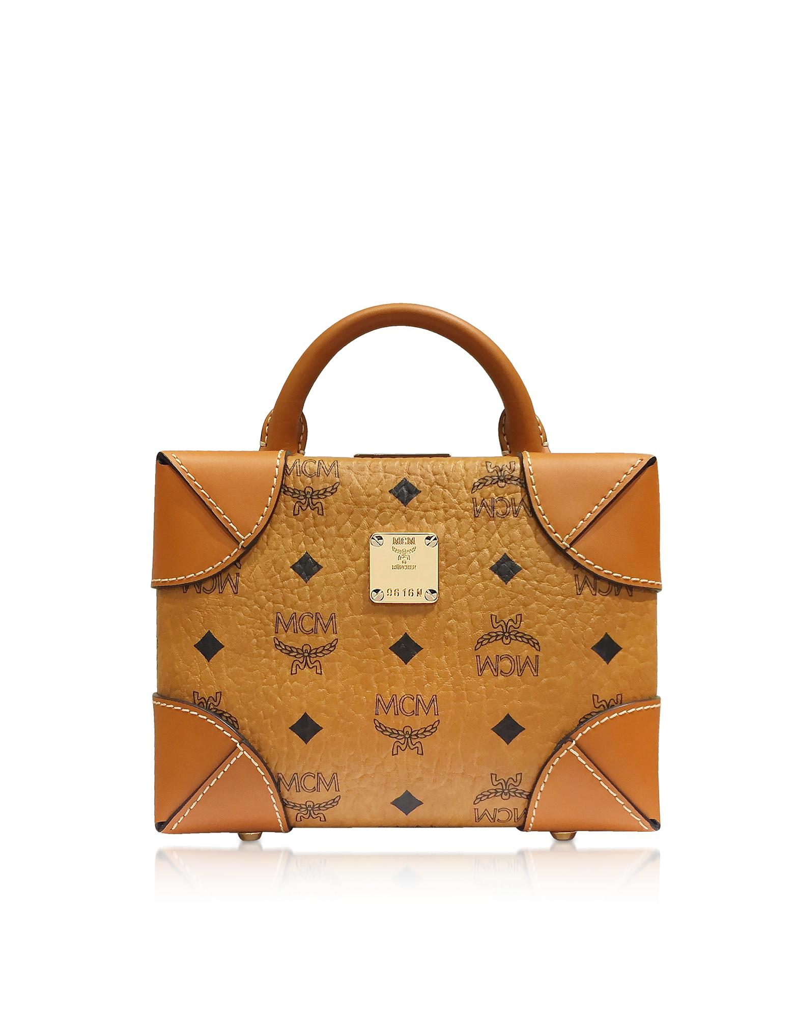 Mcm Cognac Soft Berlin Visetos Small Crossbody Bag ModeSens