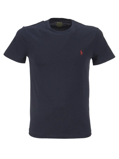 Polo Ralph Lauren Custom Slim Fit Jersey T Shirt In Blue