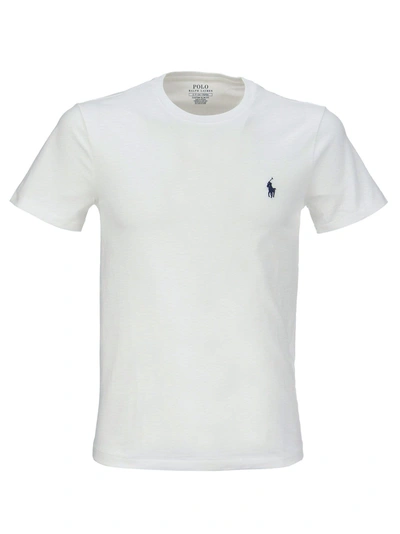 Polo Ralph Lauren Custom Slim Fit Jersey T Shirt In White