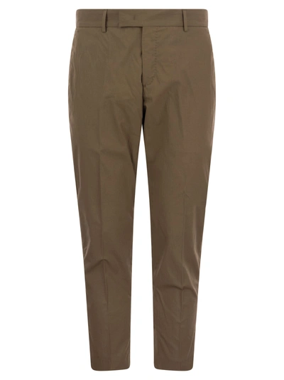 Pt Pantaloni Torino Cotton And Lyocell Trousers In Green