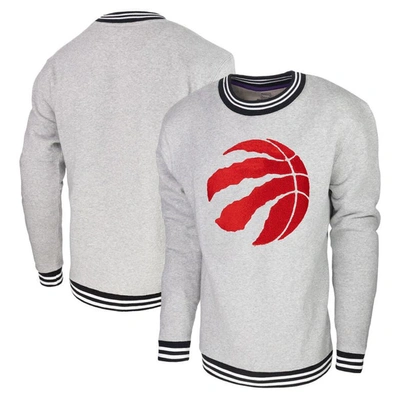 Stadium Essentials Heather Gray Toronto Raptors Club Level Pullover Sweatshirt