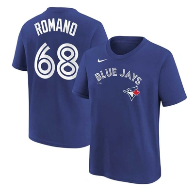 Nike Kids' Youth  Jordan Romano Royal Toronto Blue Jays Player Name & Number T-shirt