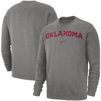 Nike Heather Gray Oklahoma Sooners Club Fleece Sweatshirt