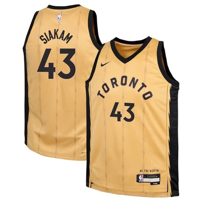 Nike Kids' Youth  Pascal Siakam Gold Toronto Raptors  Swingman Replica Jersey