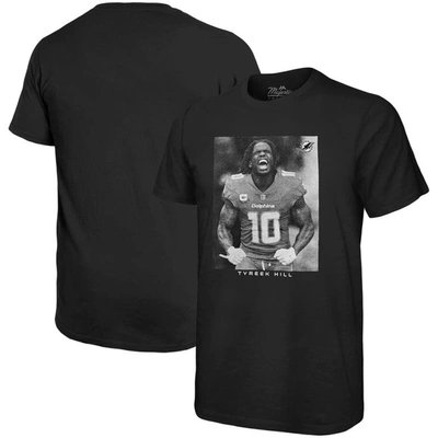 Majestic Threads Tyreek Hill Black Miami Dolphins Oversized Player Image T-shirt