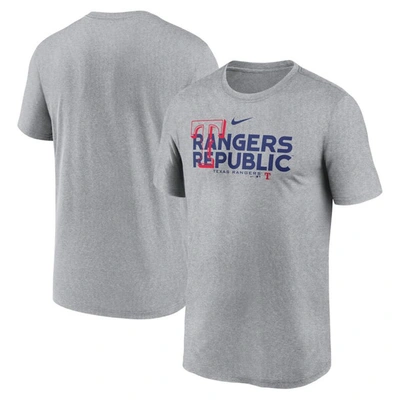 Nike Heathered Charcoal Texas Rangers Local Rep Legend Performance T-shirt