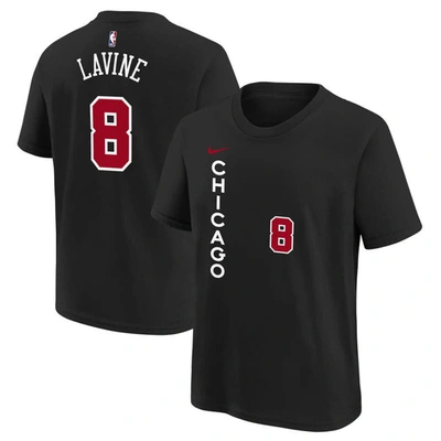 Nike Kids' Youth  Zach Lavine Black Chicago Bulls 2023/24 City Edition Name & Number T-shirt