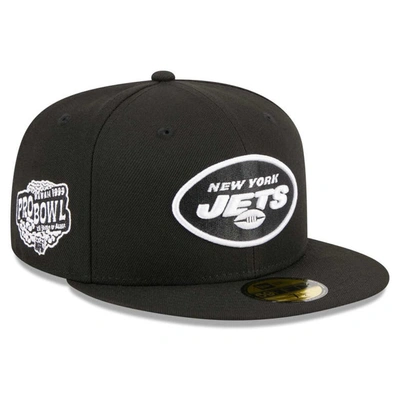 New Era Black New York Jets  Main Patch 59fifty Fitted Hat