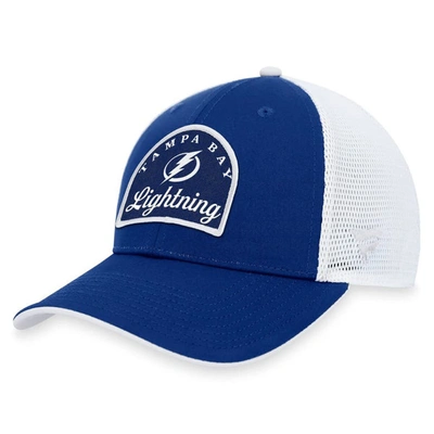 Fanatics Branded Blue/white Tampa Bay Lightning Fundamental Adjustable Hat In Blue,white