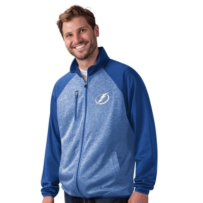 G-iii Sports By Carl Banks Blue Tampa Bay Lightning Runners Raglan Full-zip Track Jacket