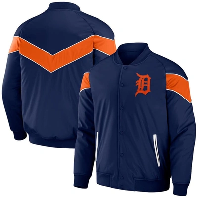 Darius Rucker Collection By Fanatics Navy Detroit Tigers Baseball Raglan Full-snap Jacket