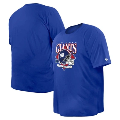 New Era Royal New York Giants Big & Tall Helmet Historic Mark T-shirt