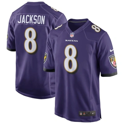 Nike Lamar Jackson Purple Baltimore Ravens Game Jersey
