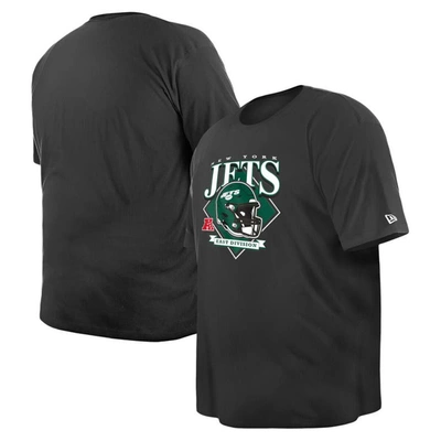 New Era Black New York Jets Big & Tall Helmet T-shirt