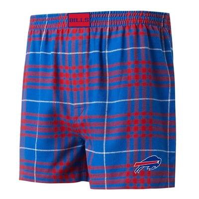 Concepts Sport Men's  Royal, Red Buffalo Bills Concord Flannel Boxers In Royal,red