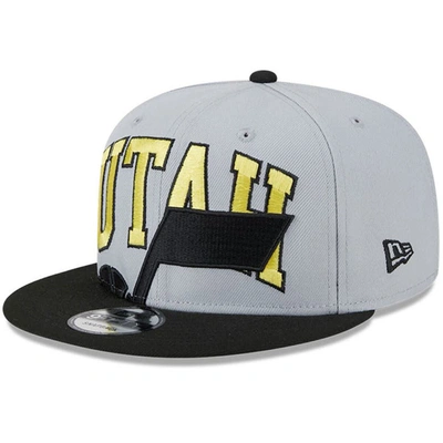 New Era Grey/black Utah Jazz Tip-off Two-tone 9fifty Snapback Hat