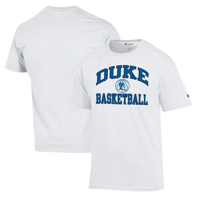 Champion White Duke Blue Devils Basketball Icon T-shirt