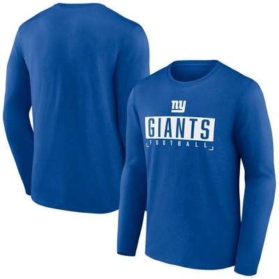 Fanatics Branded Royal New York Giants Big & Tall Wordmark Long Sleeve T-shirt