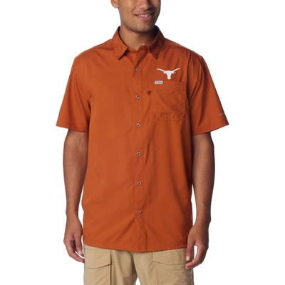 Columbia Men's  Texas Orange Texas Longhorns Slack Tide Omni-shade Button-up Camp Shirt