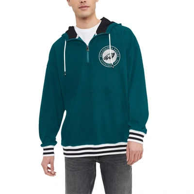 Tommy Hilfiger Midnight Green Philadelphia Eagles Aaron Quarter-zip Hoodie