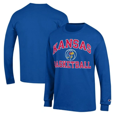 Champion Royal Kansas Jayhawks Basketball Icon Long Sleeve T-shirt