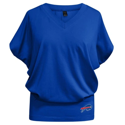 Kiya Tomlin Royal Buffalo Bills Blousy V-neck T-shirt
