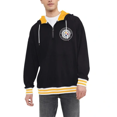 Tommy Hilfiger Black Pittsburgh Steelers Aaron Quarter-zip Hoodie