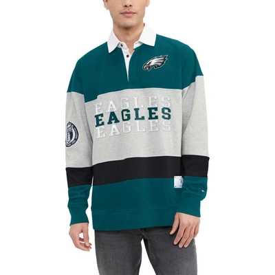 Tommy Hilfiger Midnight Green Philadelphia Eagles Connor Oversized Rugby Long Sleeve Polo