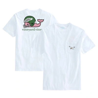 Vineyard Vines White Philadelphia Eagles Big & Tall Gridiron Classics Throwback Helmet T-shirt