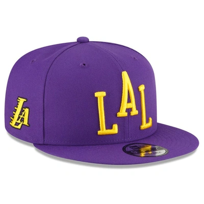 New Era Purple Los Angeles Lakers 2023/24 City Edition Alternate 9fifty Snapback Adjustable Hat