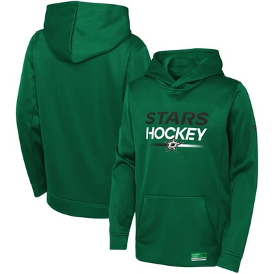 Fanatics Kids' Youth  Branded Kelly Green Dallas Stars Authentic Pro Pullover Hoodie