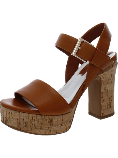 Franco Sarto Scarlett Womens Strappy Cork Platform Sandals In Brown