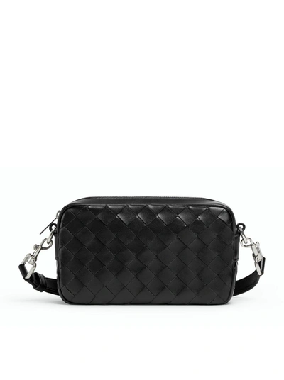 Bottega Veneta Mini Intrecciato Camera Bag In Black