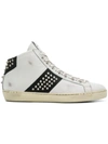 Leather Crown 'm Iconic' High-top-sneakers In White