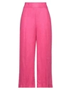 Clips Woman Pants Fuchsia Size 4 Linen In Pink