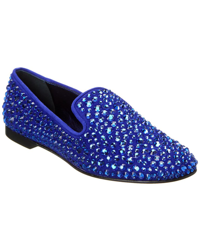 Giuseppe Zanotti Dalila Suede Loafer In Blue