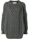 I Love Mr Mittens Cable-knit Sweater - Grey