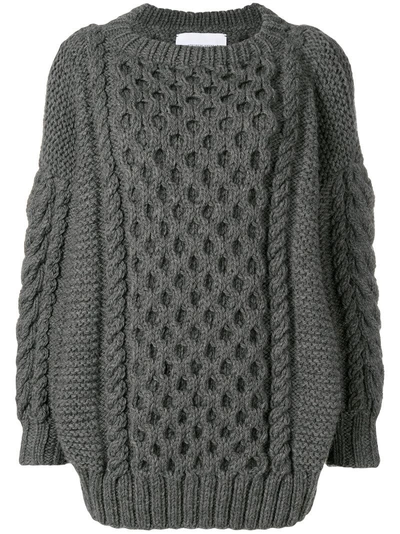 I Love Mr Mittens Cable-knit Sweater - Grey