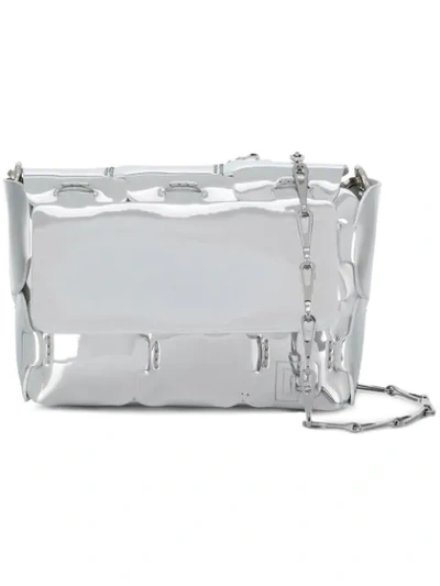 Paco Rabanne Flap Cross-body Bag In Metallic