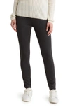 Theory Shawn Luxe Ponte Leggings In Dark Charcoal