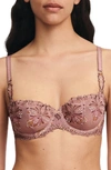 Chantelle Lingerie Champs-élysées Underwire Demi Bra In Henne Mulito