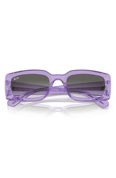 Ray Ban Kiliane 54mm Gradient Pillow Sunglasses In Transparent Violet